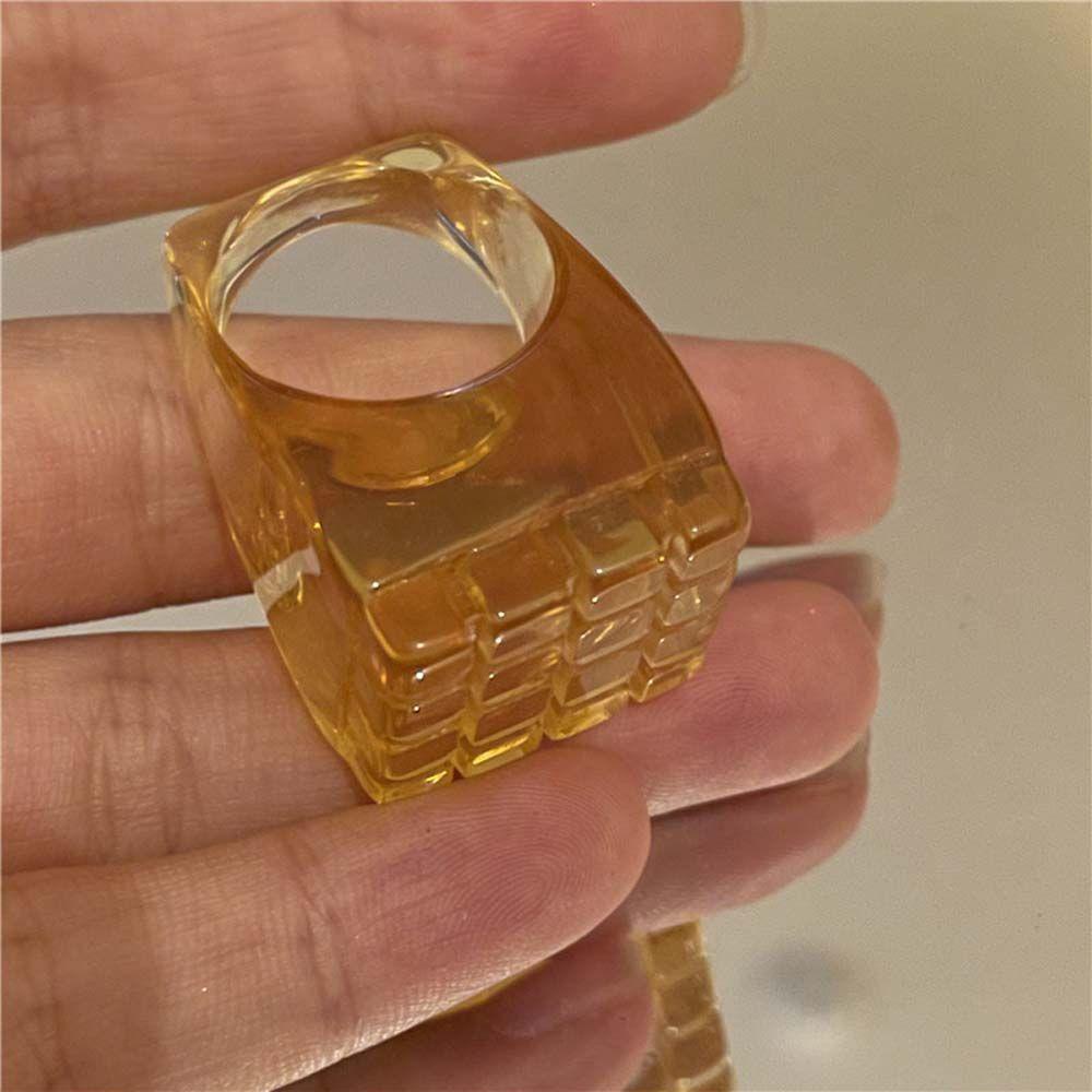 MXGOODS Nhẫn Resin Dễ Thương Thời Trang Hàn Quốc Cho Nữ