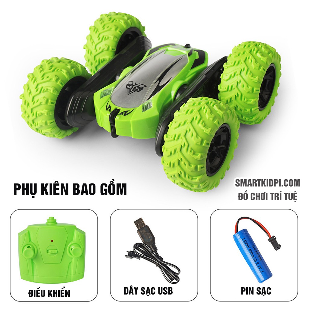 Ảnh Thật Xe ô tô địa hình điều khiển từ xa 3388 lộn nhào 360 độ - Bé Thông Minh Smart Kidpi