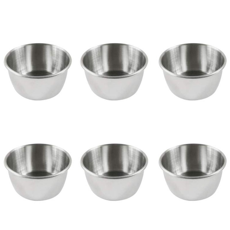 12Pcs Stainless Steel Container Food Storage Containers for Portion Control Sauces Spices Liquid Dips