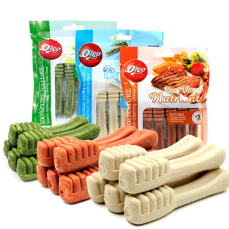 [Mã PET50K giảm Giảm 10% - Tối đa 50K đơn từ 250K] Xương Gặm Orgo Hình Bàn Chải Làm Sạch Răng Chó Mèo - Mã TACCM36