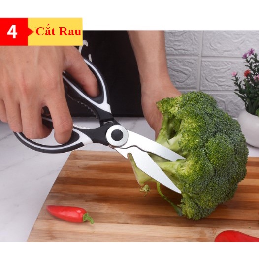 Kéo Nhà Bếp, Văn Phòng Đa Năng ( Cắt Gà, Xương Cứng, Rau, Bật Lắp Chai,Bóc Quả Cứng,...)