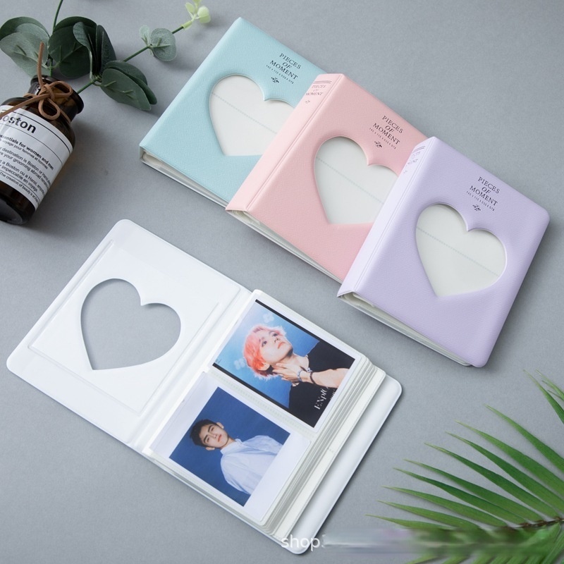 Album Ảnh 3 Inch Hình Trái Tim Màu Macaron Xinh Xắn