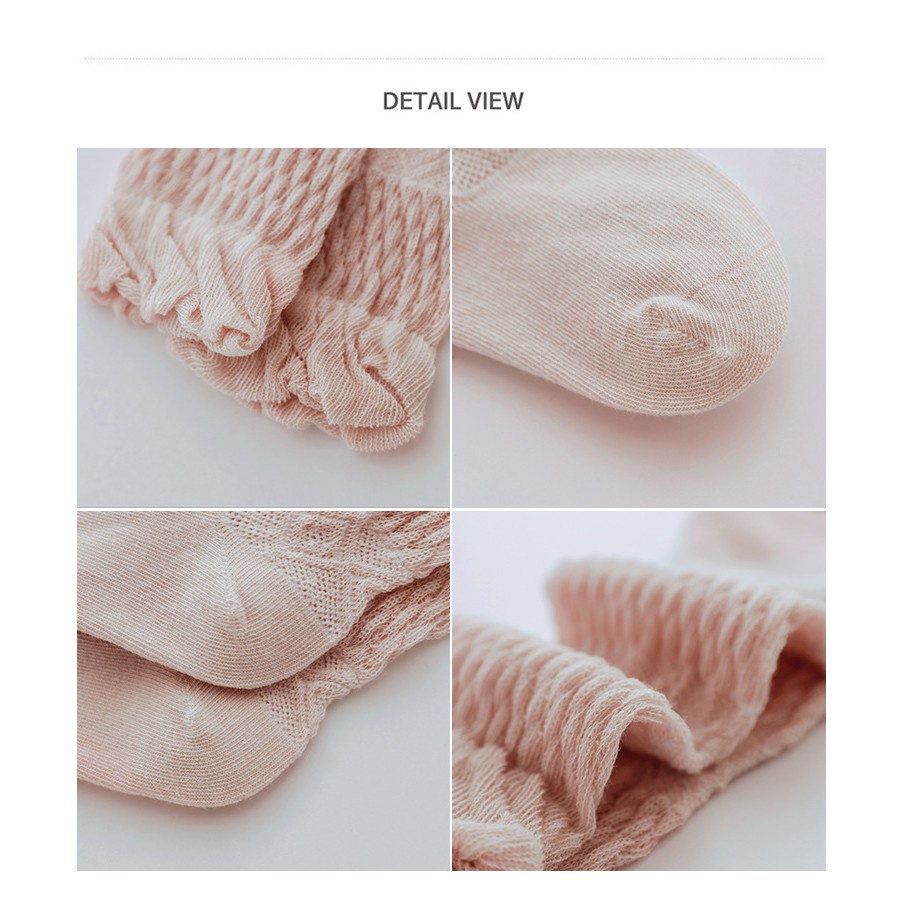 Vớ Cotton Mỏng Cao Qua Gối Phối Lưới Thoáng Khí Chống Muỗi Thời Trang Mùa Hè Cho Bé Từ 0-5 Tuổi 06 Tuổi