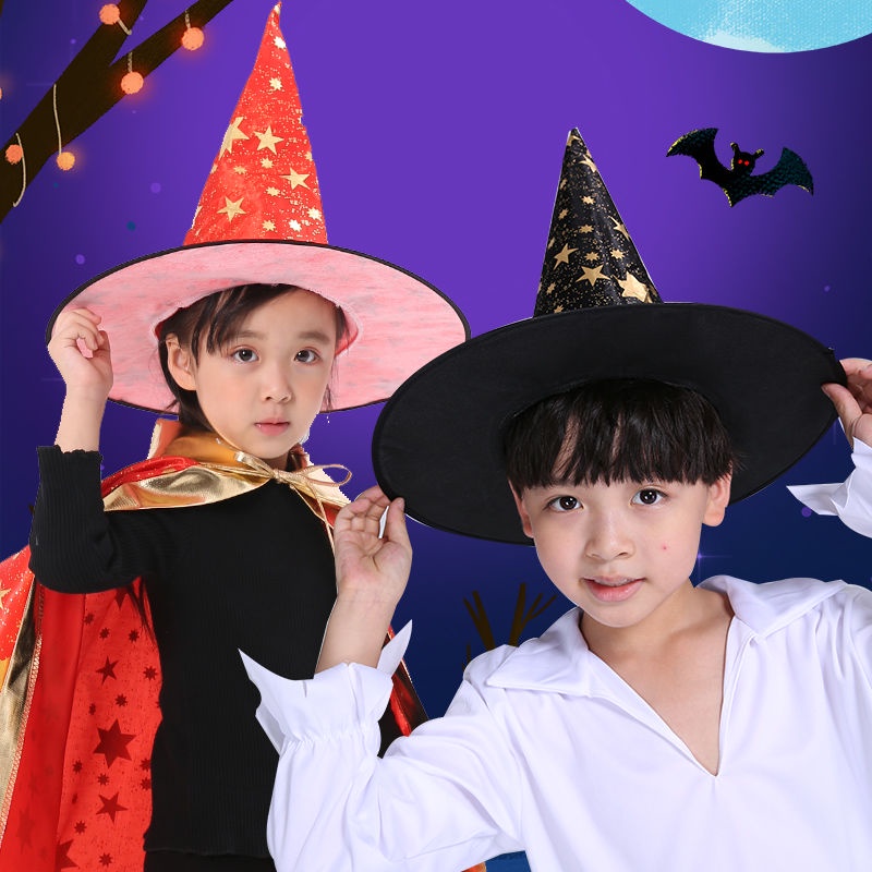 Áo choàng phù thủy kèm nón hóa trang halloween cho bé
