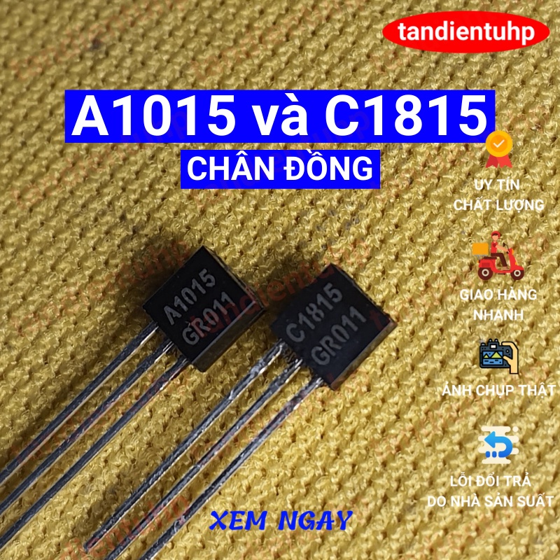 50 BÓNG BÁN DẪN - TRANSISTOR A1015, C1815, S8050, S8550, S9014, S9015, 2N5401, 2N5551 CHÂN ĐỒNG / SẮT MỚI 100%