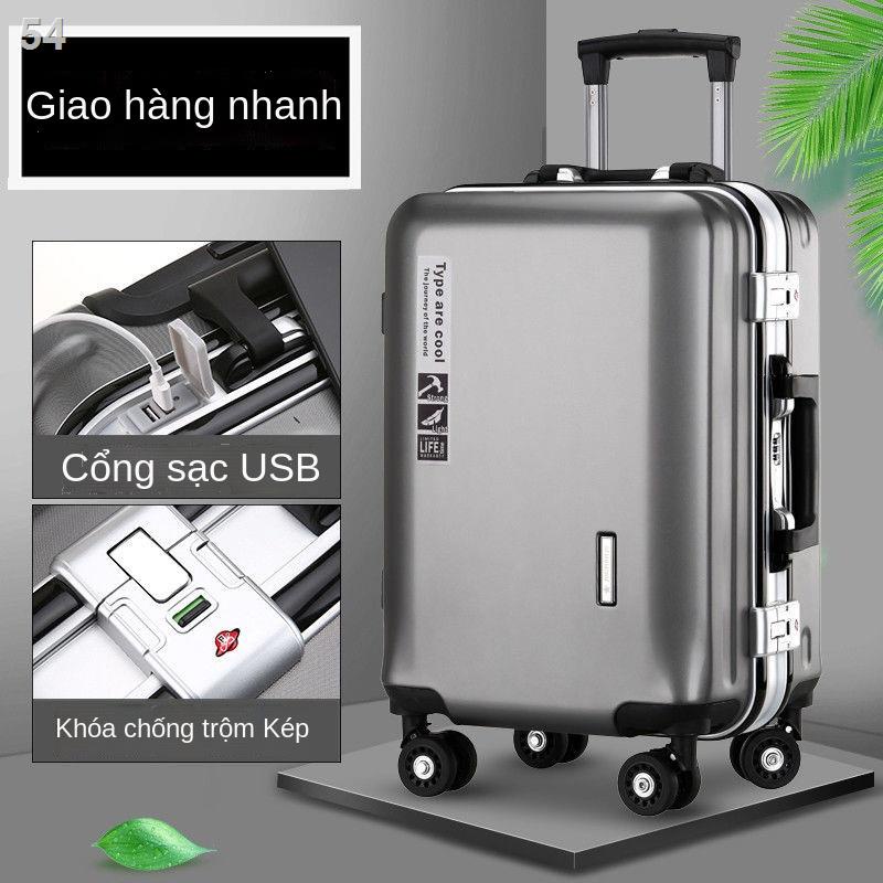 （Hộp kéo） Vali khung nhôm nam nữ học sinh xe đẩy hộp đựng mật khẩu túi bọc