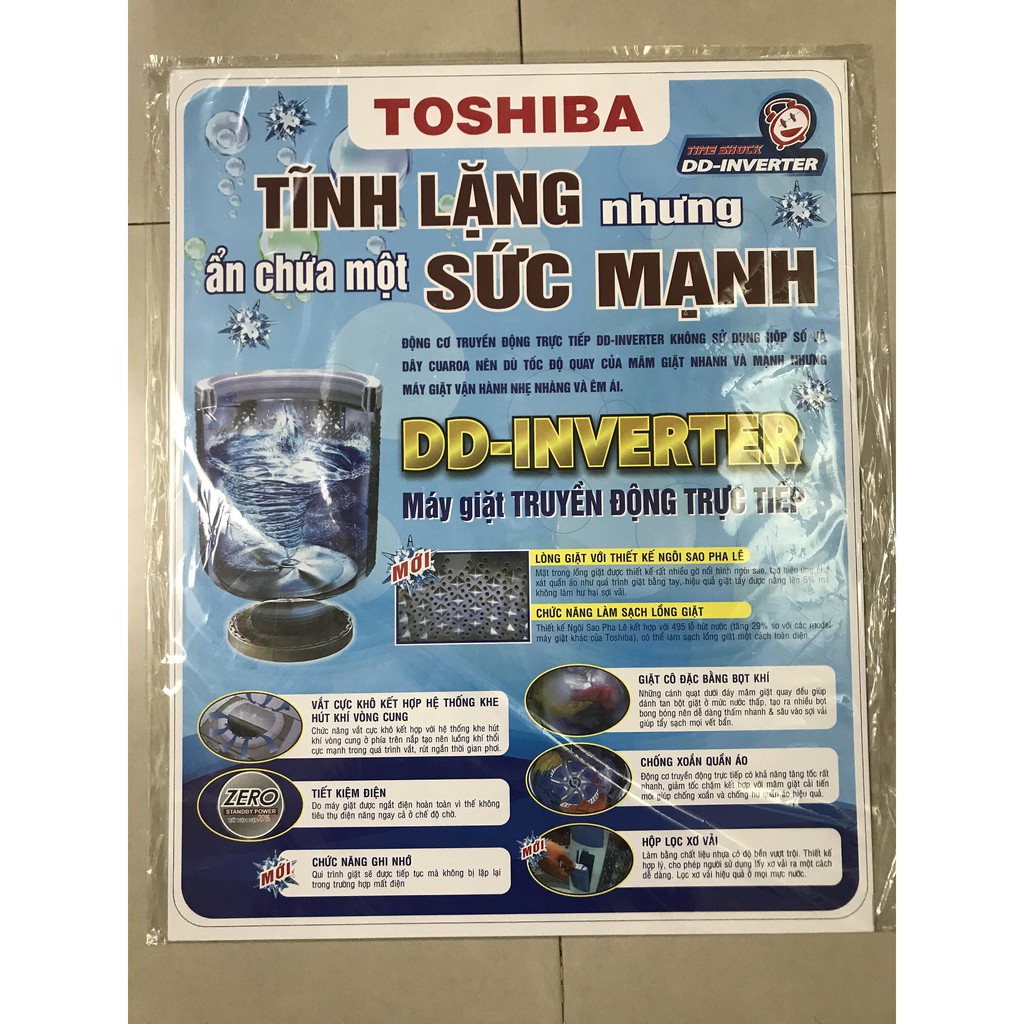 Combo 10 tem dán máy giặt Toshiba/ Combo 10 miếng dán máy giặt Toshiba (mẫu 5)