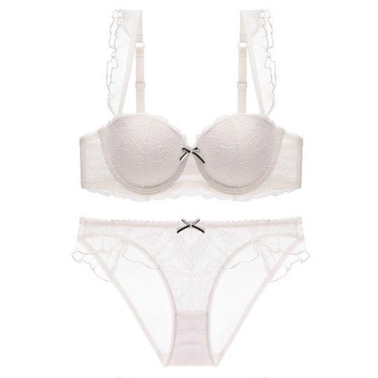 Bộ Đồ Lót Ren Mềm Sexy Có Gọng Đệm Mỏng Quai Bèo Siêu Xinh Gu Bra - B01 | BigBuy360 - bigbuy360.vn