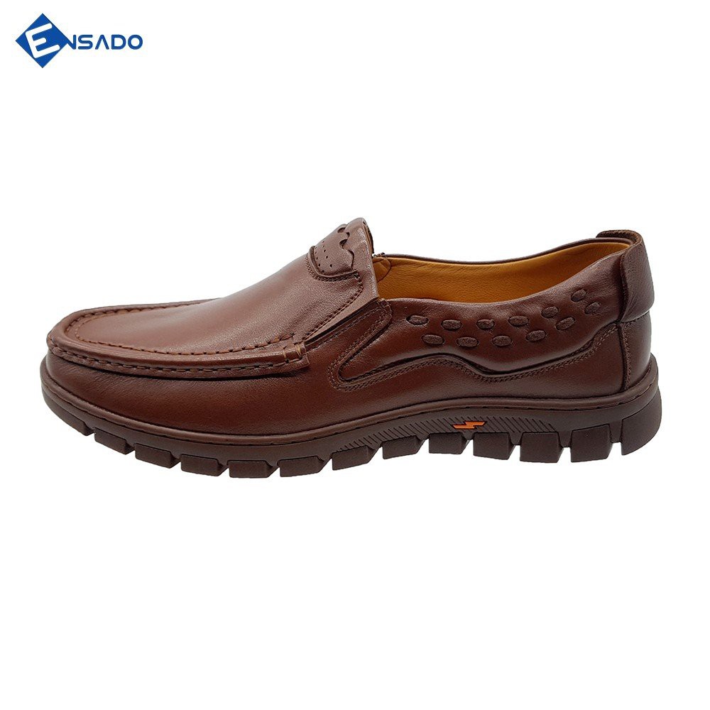 Giày Lười Nam Đế Mềm Giày Nam Da Bò Tấm Cực Kỳ Êm Chân Phối Đồ Dễ Dàng Ensado GM5016