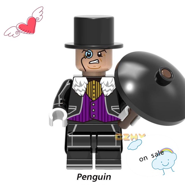Cel DC Comics Mini Figure Batman Lego Minifigures Joker Scarecrow Penguin Bricks Toys X0227