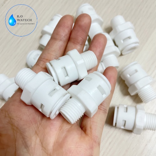 Nối Thẳng Ren Ngoài 13 Ra Dây 6mm hoặc Dây 10mm Dùng Trong Lọc Nước , nối thẳng ren 13mm