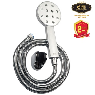 Bộ tay dây sen siêu tăng áp 1 chế độ chảy, dòng nước xoáy độc đáo Eurolife EL-120SH