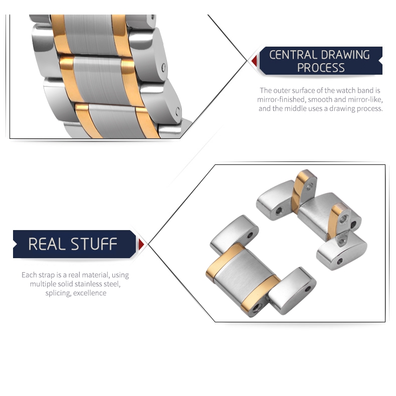 Dây Đồng Hồ Bằng Thép Không Gỉ 12 14 16 18 19 20 21 22 24mm