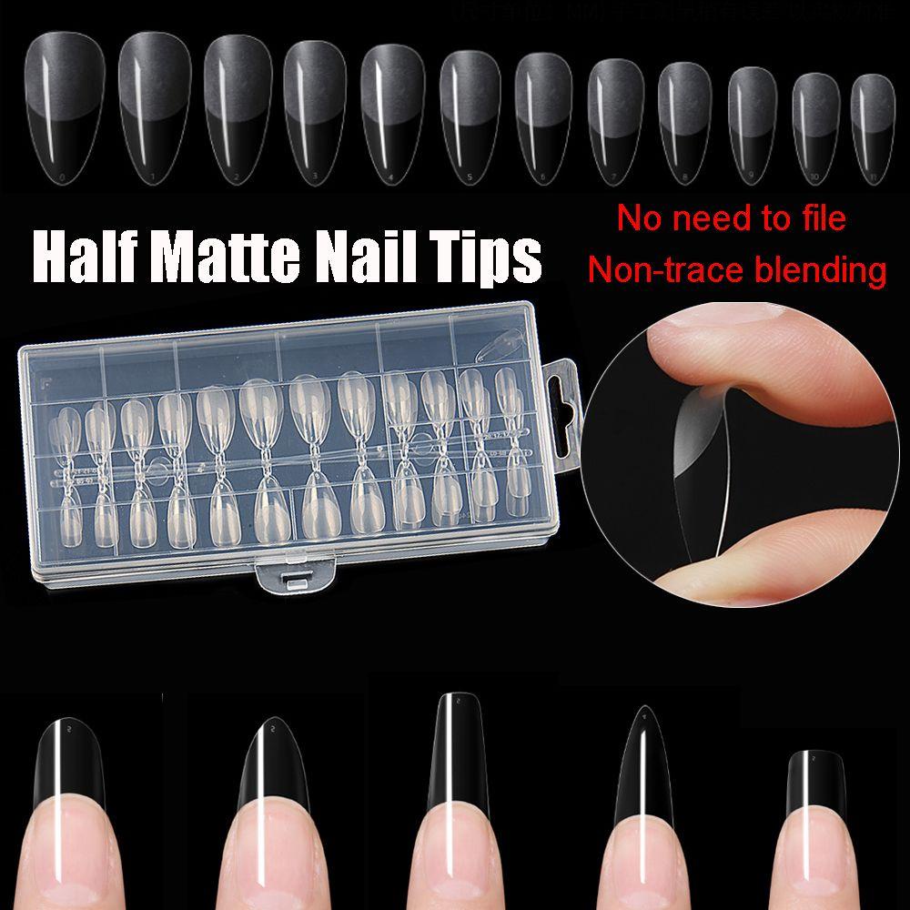 Hộp 240 Móng Tay Giả Màu Nhám Ốp