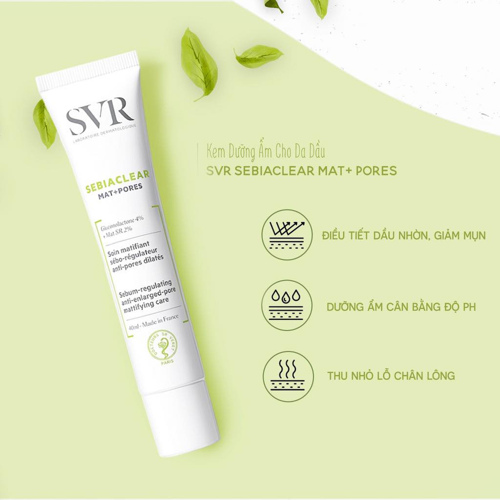 Kem dưỡng SVR Sebiaclear Mat + Pores - 40 ml