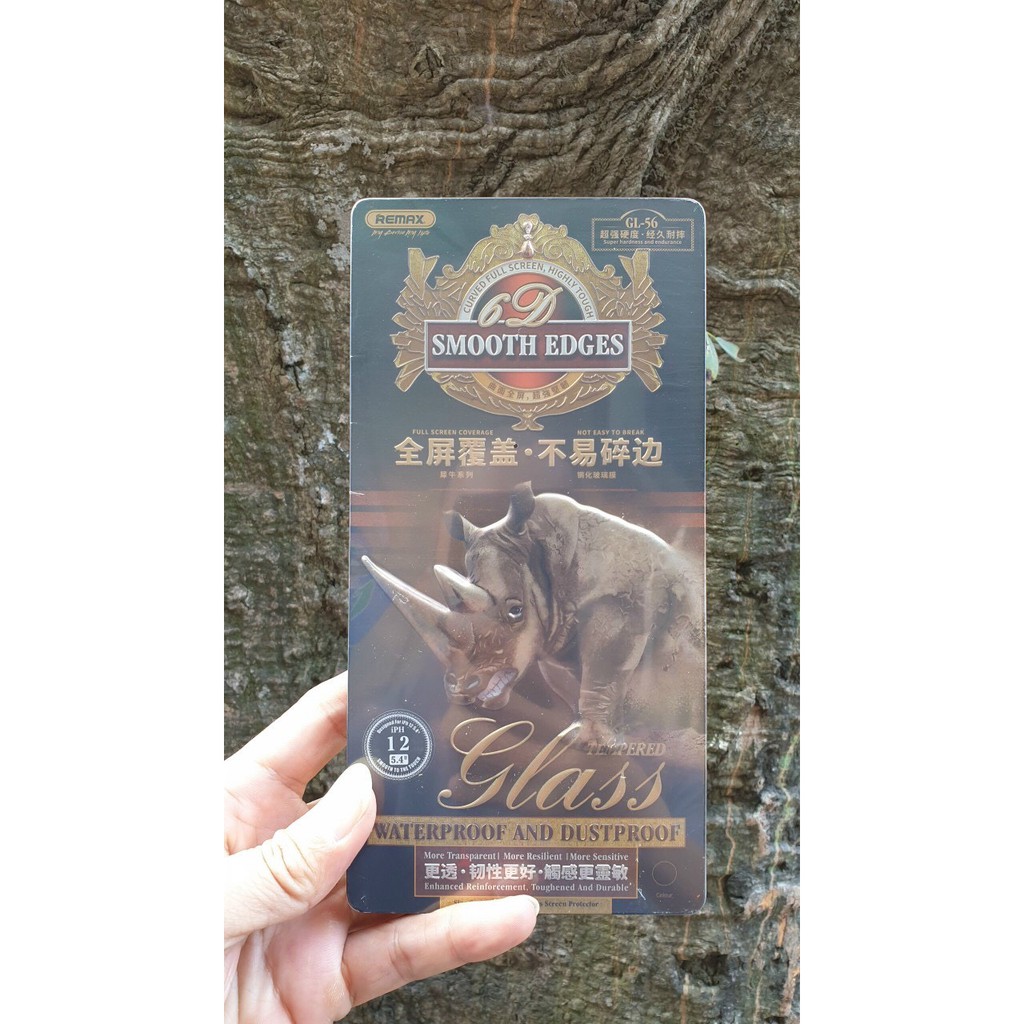 Kính cường lực Iphone 7 mini đến 13 promax Full Màn TÊ GIÁC CHÍNH HÃNG REMAX - GL56
