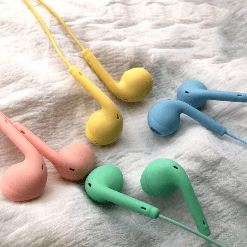 Tai nghe nhét tai có mic U19 Hifi, tai nghe có dây màu macaron siêu bắt mắt jack 3.5mm dùng cho iOS và dòng android