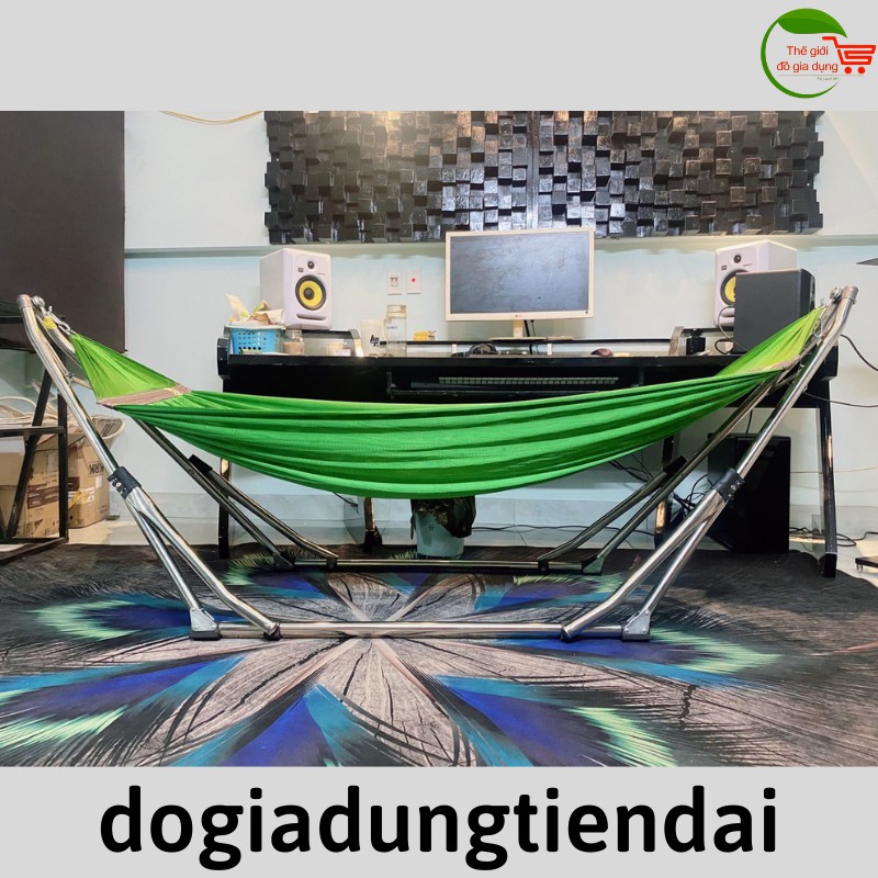 Võng xếp inox 304 khung tròn cao cấp giá rẻ cho bé | BigBuy360 - bigbuy360.vn