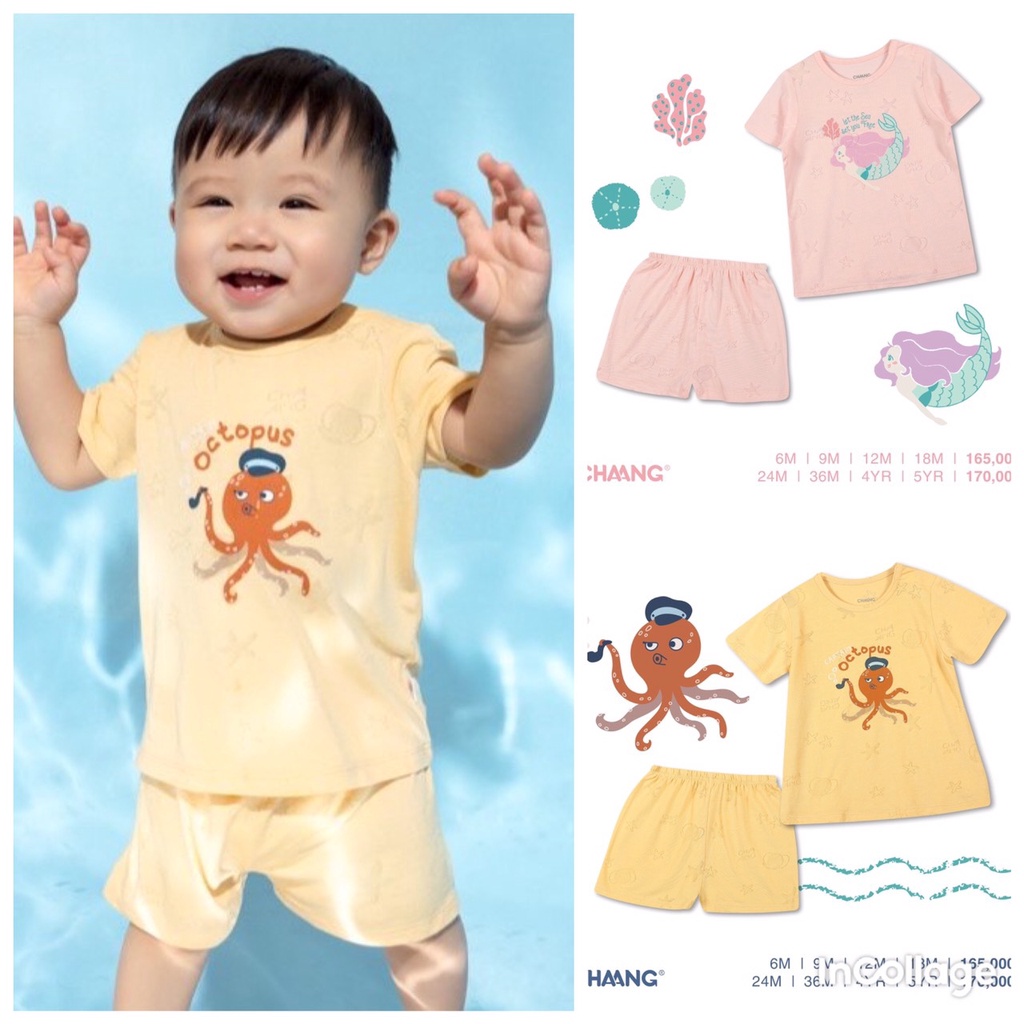 Chaang bộ cộc cúc cài vai cho bé trai, bé gái chất cotton dành cho từ 3 tháng đến 5 tuổi SS2022D02