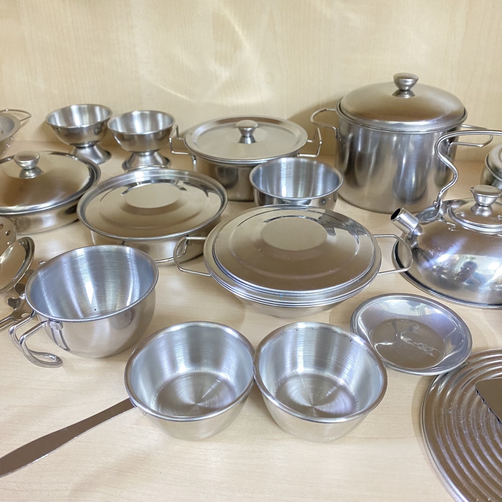Đồ Chơi Nấu Ăn 40 Món Inox, Bộ Nấu Ăn 40 Chi Tiết Cao Cấp