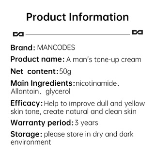 Kem dưỡng trắng da Mancodes cho nam 50g