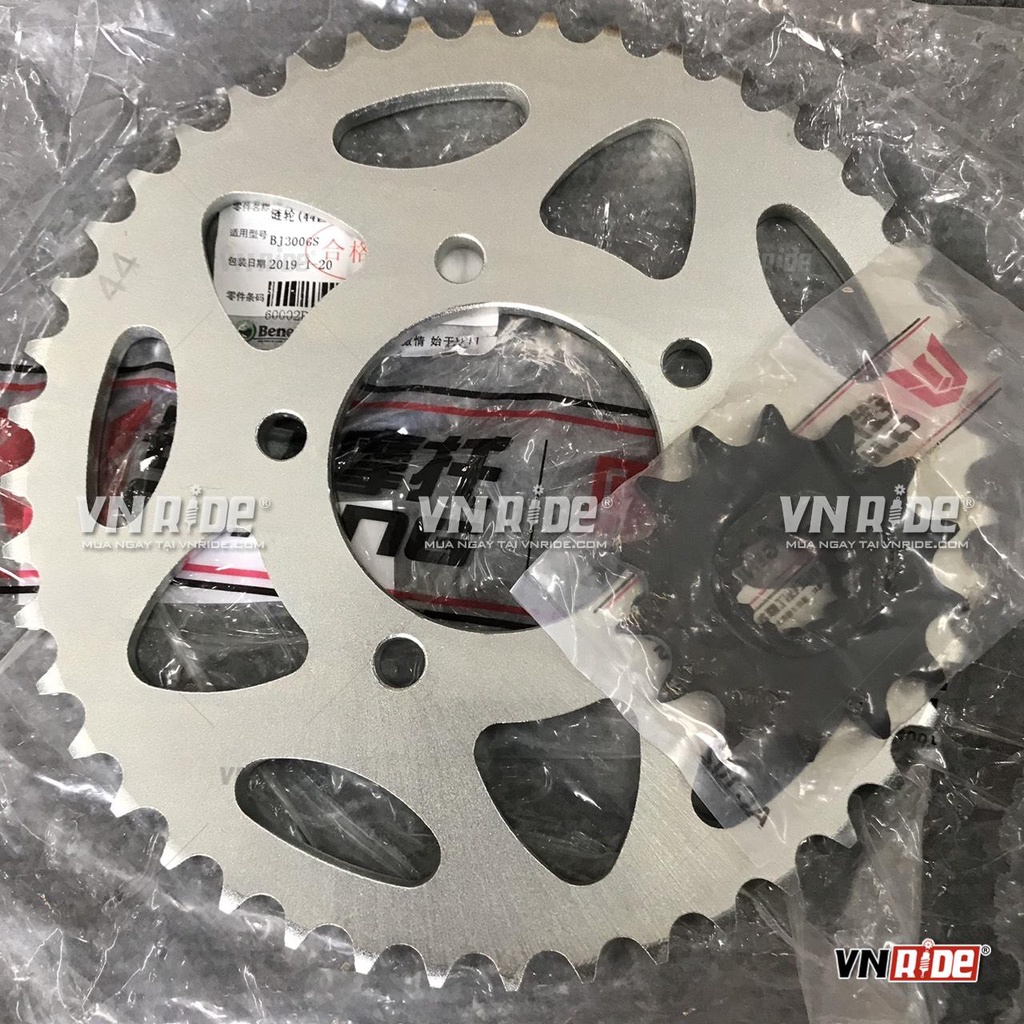 Bộ nhông trước sau Beneli BN302 / BN302S / LEONCINO 500 (14-44)