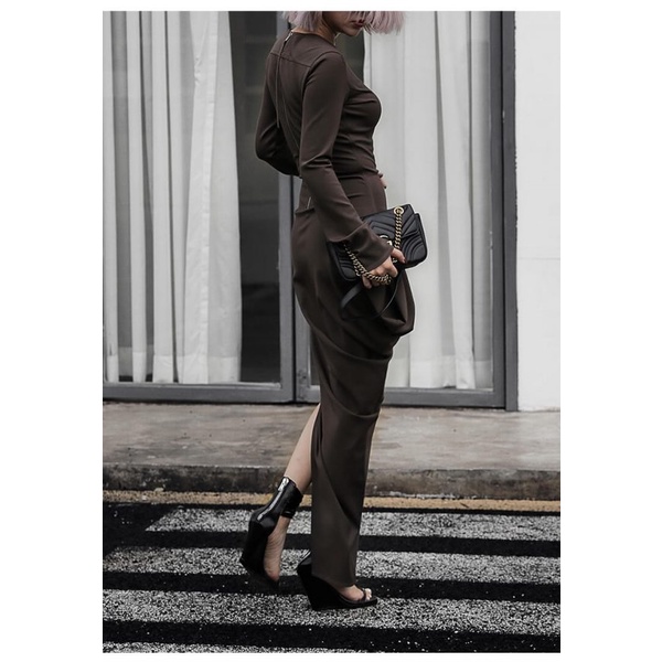 Váy đầm nữ dự tiệc thiết kế dáng ôm xẻ hông Gemmi Fashion, DK8305