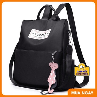 Balo nữ vải dù thời trang chống thấm nước quai đeo trẻ trung,phong cách Hàn Quốc SB005+Tặng móc khóa mèo xinh