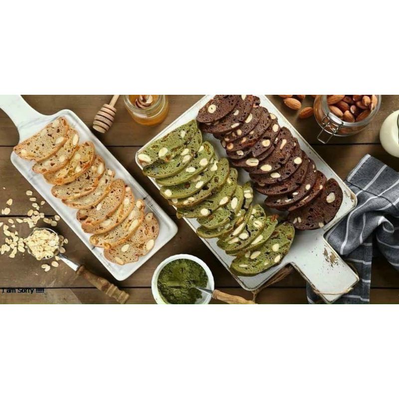 Báng Biscoti 3 vị vani/ chooclate /matcha bánh ăn kiêng giảm cân không đường.