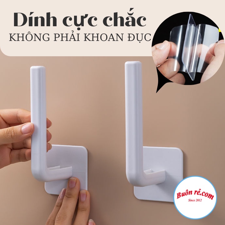 Móc treo đồ chữ L treo giấy vệ sinh, túi, quần áo – Móc treo đa năng, móc chữ L treo đồ tiện ích  Br 01657