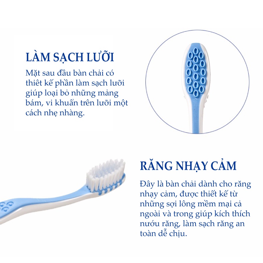 Bàn Chải Đánh Răng Dành Cho Răng Nướu Nhạy Cảm Trisa Pro Sensitive Bàn Chải Có Các Sợi Cước Siêu Mềm