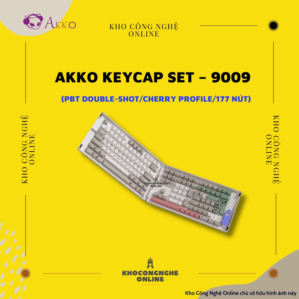 AKKO Keycap set – 9009 (PBT Double-Shot/Cherry profile/177 nút)