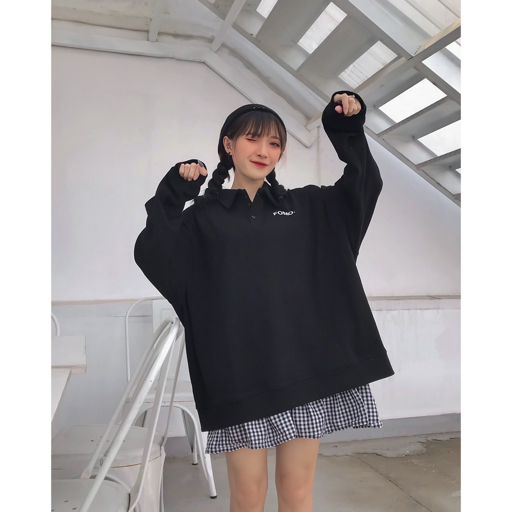 Áo Sweater POLO FOMO Tay Dài Form Rộng Ulzzang Unisex
