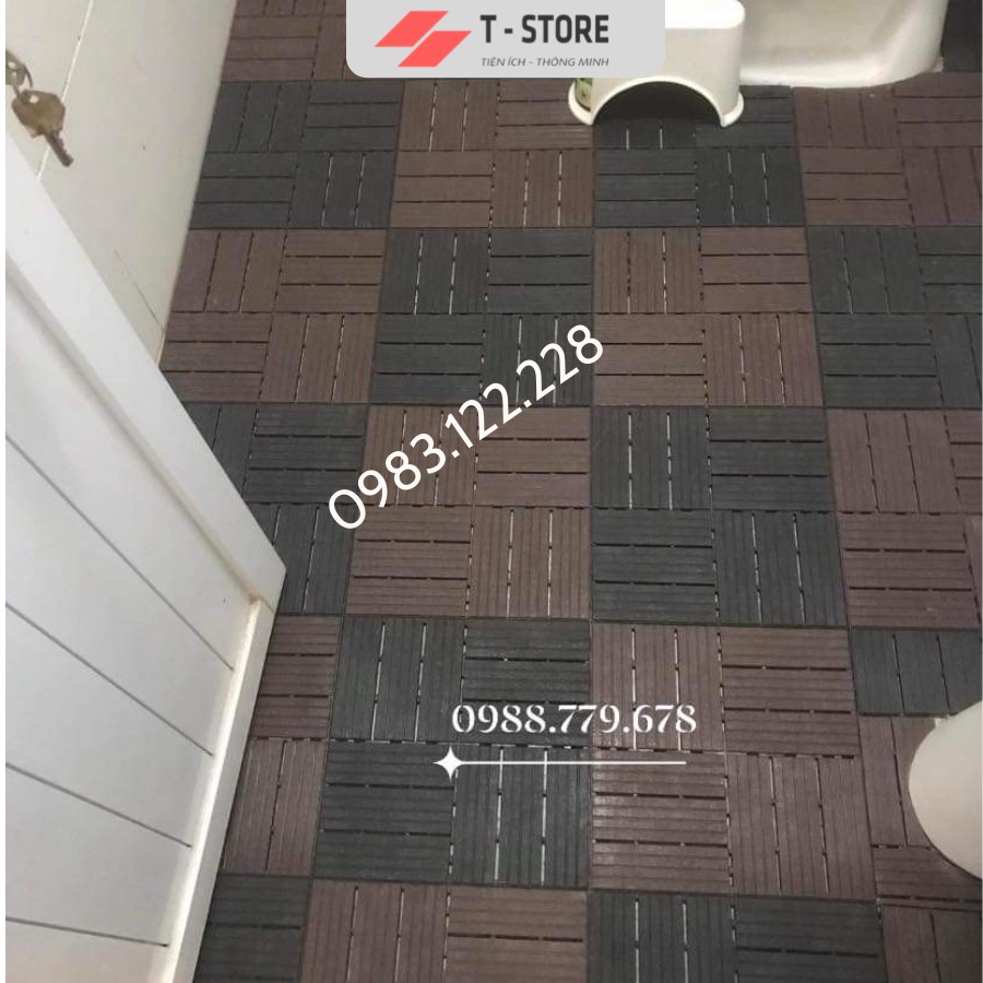 [Combo 3] Tấm Nhựa Lót Sàn Ban Công Size To 31cm*31cm*2cm- Chuyên lót sàn ban công, bể bơi, sân thượng
