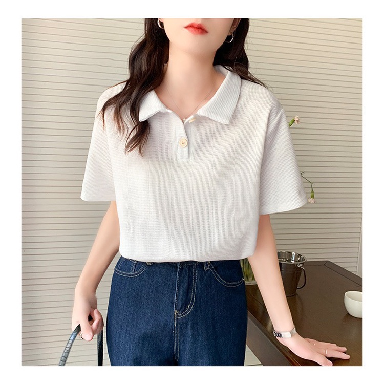 Áo polo nữ bigsize 87 kg chất liệu cotton tổ ong _ Aos polo cổ bẻ APL
