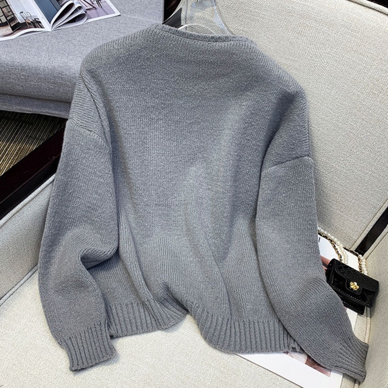 Áo Khoác Dệt Kim Tay Dài Màu Sắc Ngọt Ngào Phong Cách Hàn Quốc Cho Nữ