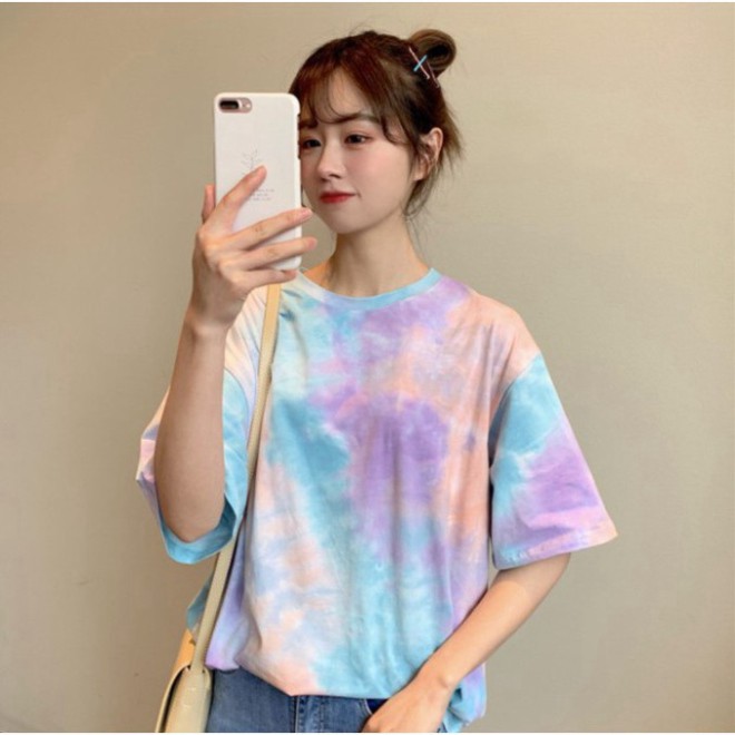 Áo Thun Tay Lỡ Form Rộng Loang Màu Siêu Hot🍁 Unisex nam nữ đều mặc được | BigBuy360 - bigbuy360.vn