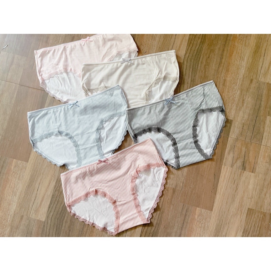 Quần lót nữ cotton kẻ siêu đẹp siêu xinh cho chị e từ 45 -&gt;60kg