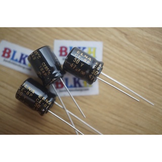 combo 2 Tụ âm thanh HIFI không phân cực 50V 47uF 85 độ 10x12 chính hãng ELNA CE-BP Nhật Bản