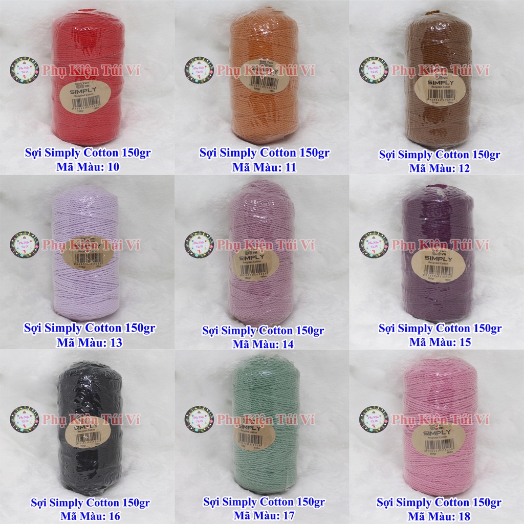 Sợi simply cotton (30k/cuộn/150 gram)