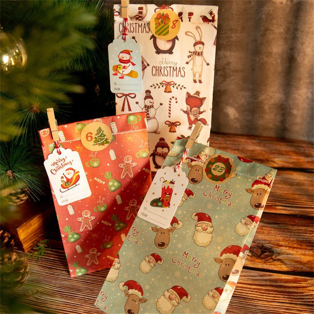 Set 24 Túi Giấy Đựng Quà Giáng Sinh Tiện Lợi