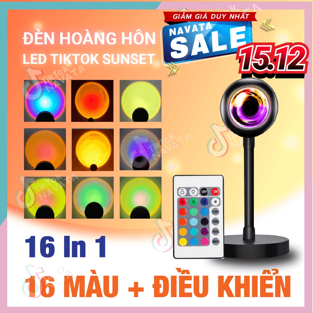 Đèn led hoàng hôn đèn Tiktok trang trí mặt trời đỏ chuyên quay video chụp ảnh - Led Sunset / Sunset Red / Rainbow