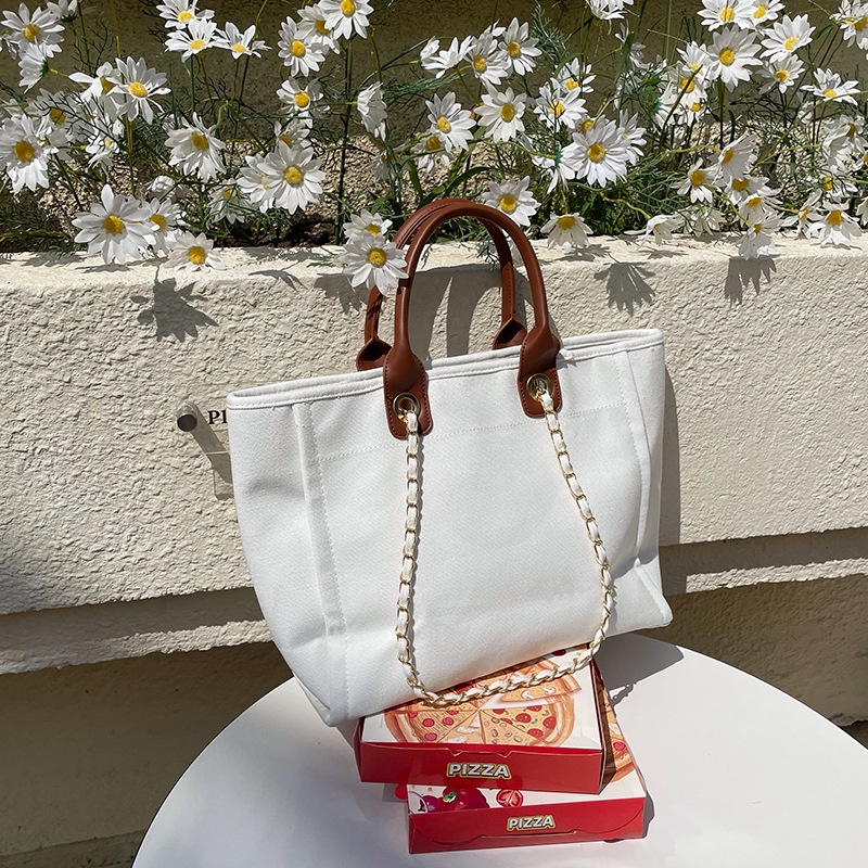 Túi Xách Vải Đeo Một Bên Vai Sức Chứa Lớn Phong Cách Hàn Quốc Đơn Giản Dành Cho Nữ