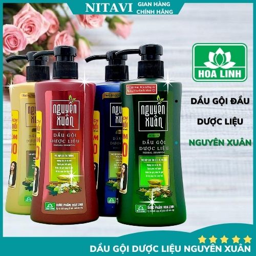 Dầu gội dược liệu Thảo dược Nguyên Xuân, hết gàu, giảm ngừa tóc hư tổn