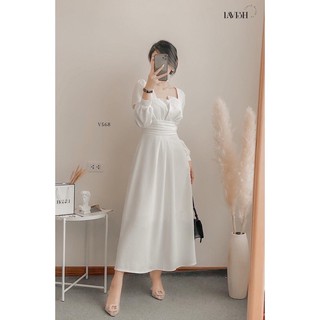 VÁY TRẮNG TIỂU THƯ DÁNG DÀI