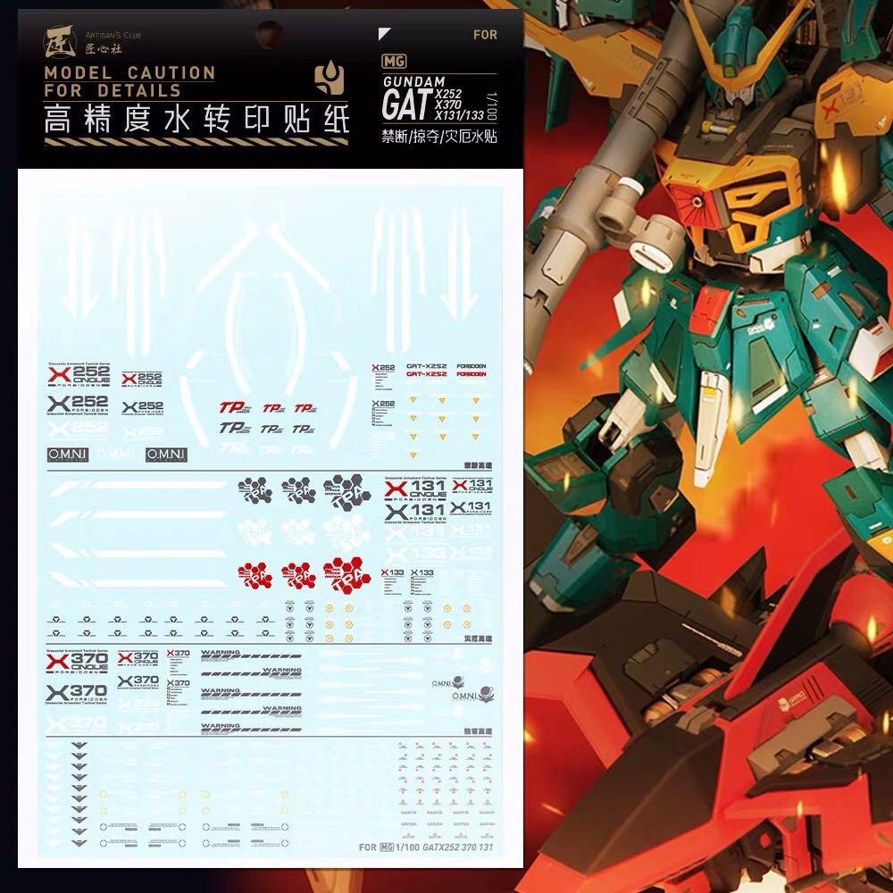 Decal nước dán mô hình Calamity Raider gundam các loại - water sticker