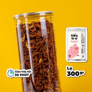 Heo khô cháy tỏi đặc biệt | 300g | Ăn vặt Tiểu Trư Snacks Hà Nội ngon rẻ