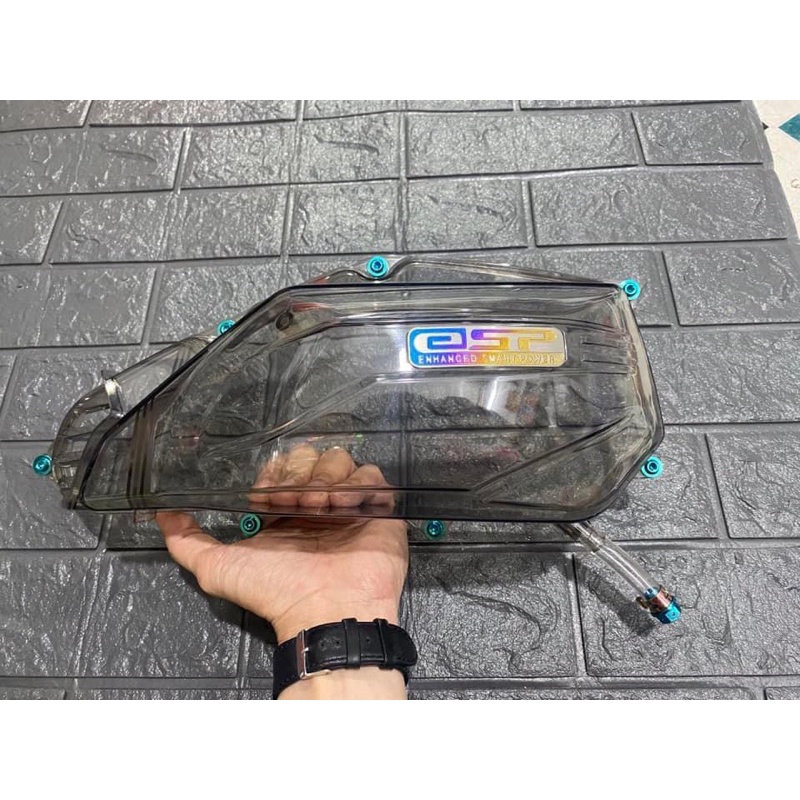 Ốp lọc gió (pô e) Xám Khối gắn các loại xe ab vario click