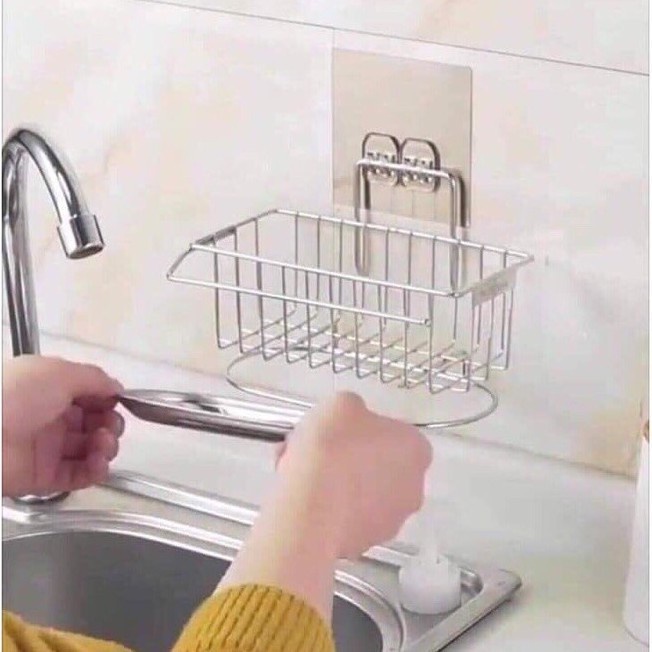 Kệ Inox Đựng Đồ Rửa Chén Bát Có Khay Hứng Nước