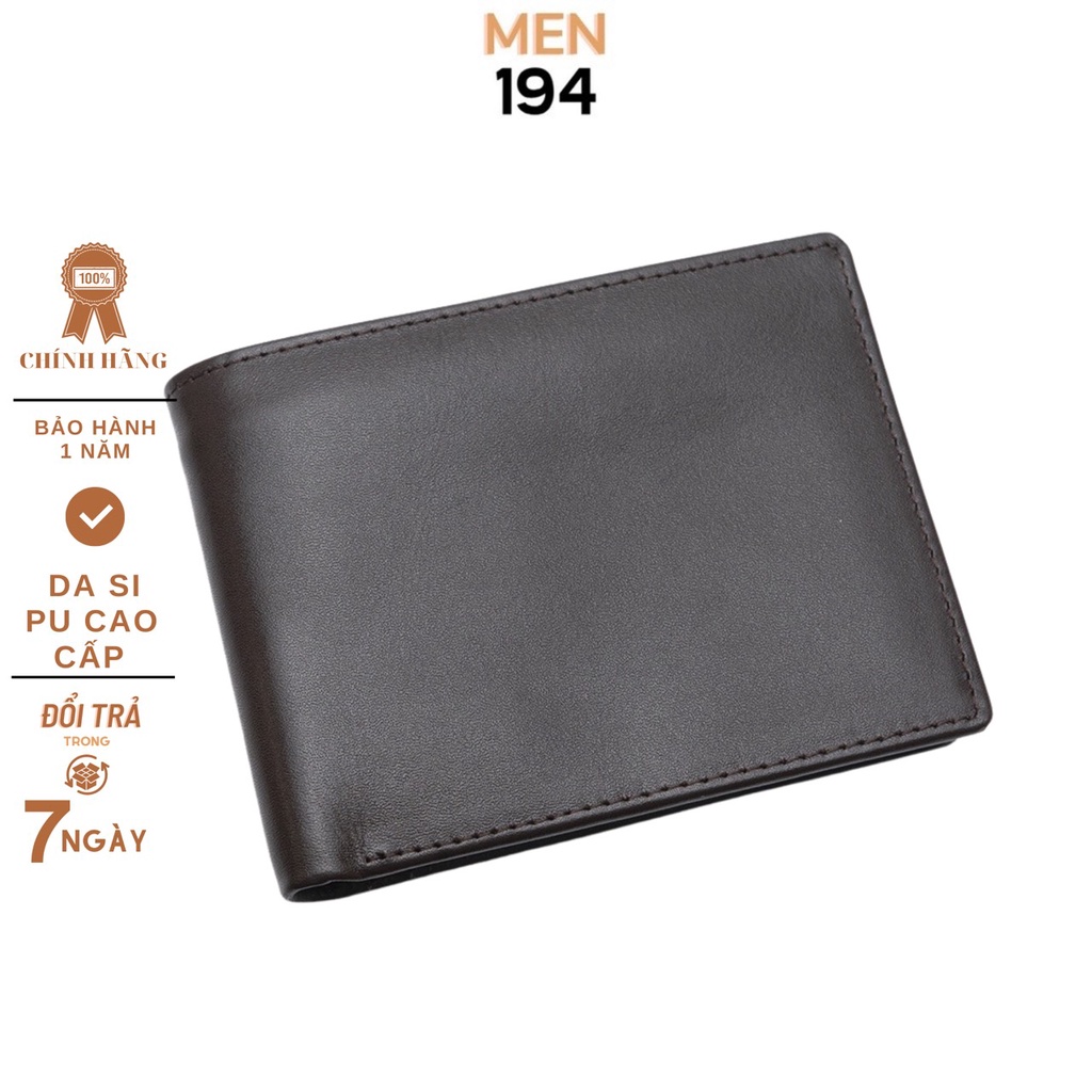 Ví nam Men194 chất liệu da Si PU cao cấp nam mini sang chảnh - VRR